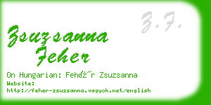 zsuzsanna feher business card